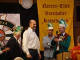 Proklamation am 12.11.2015 in der Yburghalle: Neu im Kreis der Ehrenmützenträger ist Heinz Meier vom Malergeschäft Meier in Neuweier
